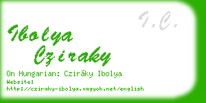 ibolya cziraky business card