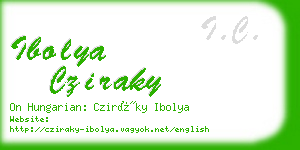 ibolya cziraky business card